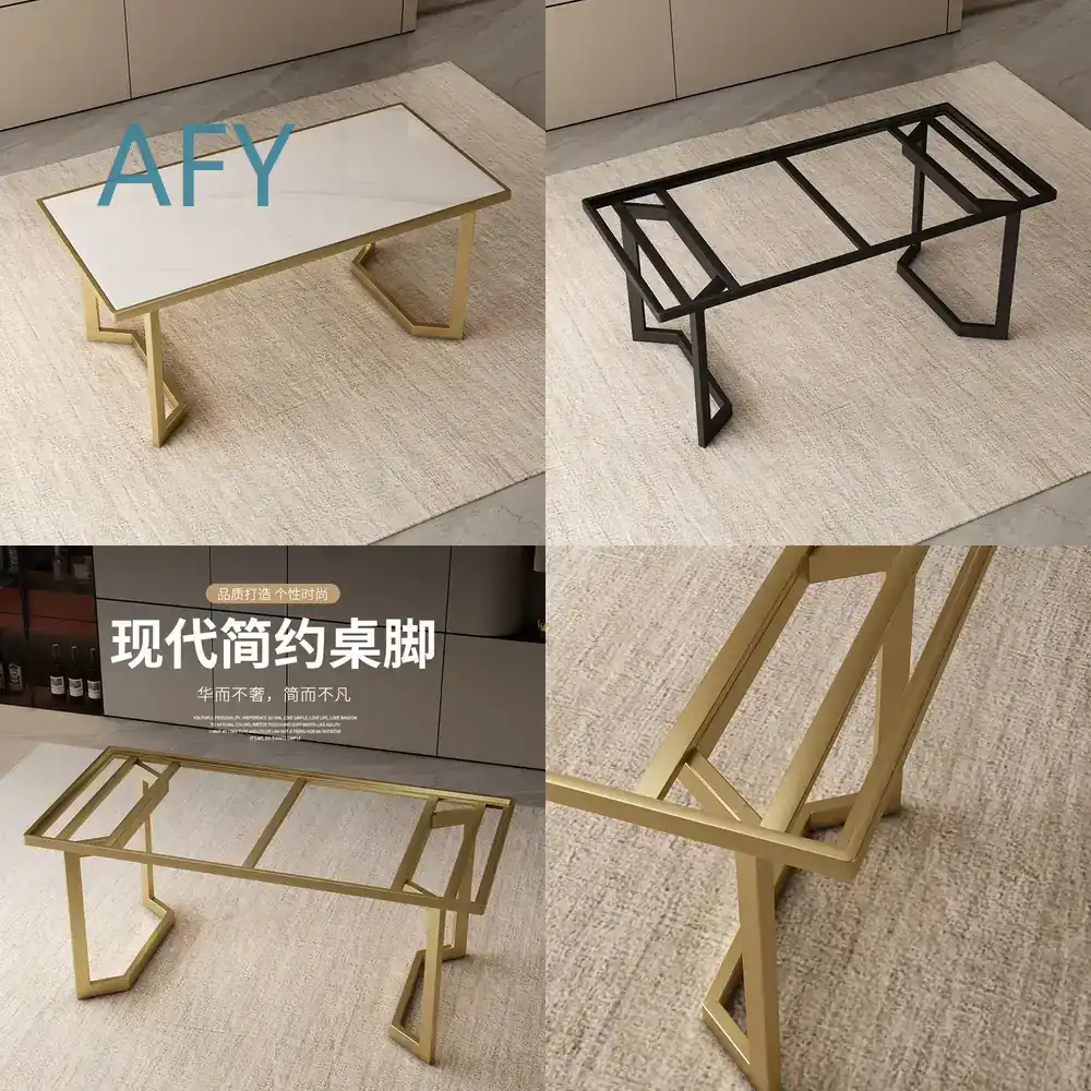 Furniture Hardware Paint - 象嵌タイルテーブル脚ブラケット、岩板ラック用、塗装済み金属ベース、大理石ダイニング脚、家の装飾家具金物用