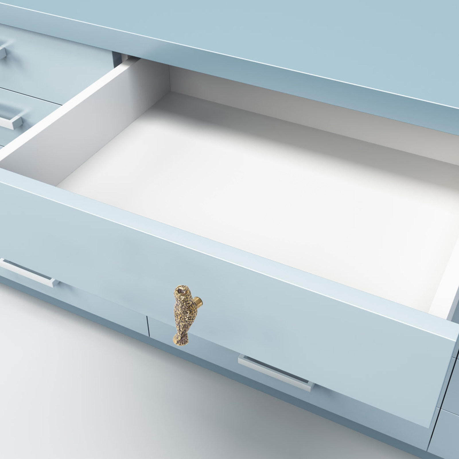 Unique Furniture Hardware Pulls - 2個セット ヴィンテージ真鍮製フクロウ型キャビネットドアノブ 装飾的な引き出し取っ手 キッチンキャビネットやドレッサー用 ユニークな家具金具