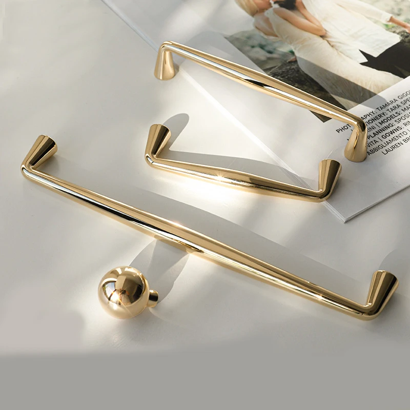 Furniture Hardware Items - YM キッチンキャビネット収納ハンドル ドレッサー クローゼット グレーゴールド 引き出しアイテムノブ