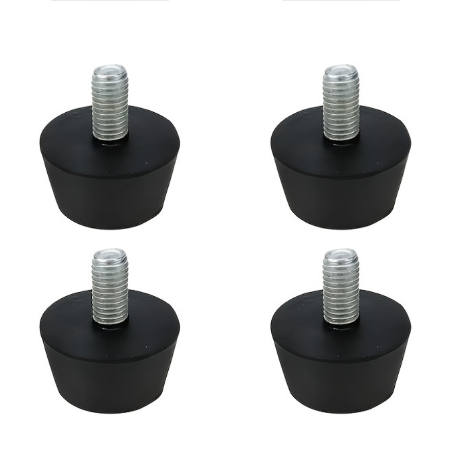 Furniture Hardware Brackets - 4 個のゴム製調節可能な足パッド、ネジ付きテーブルチェア Balck レベリングフットパッド家具の脚耐衝撃保護