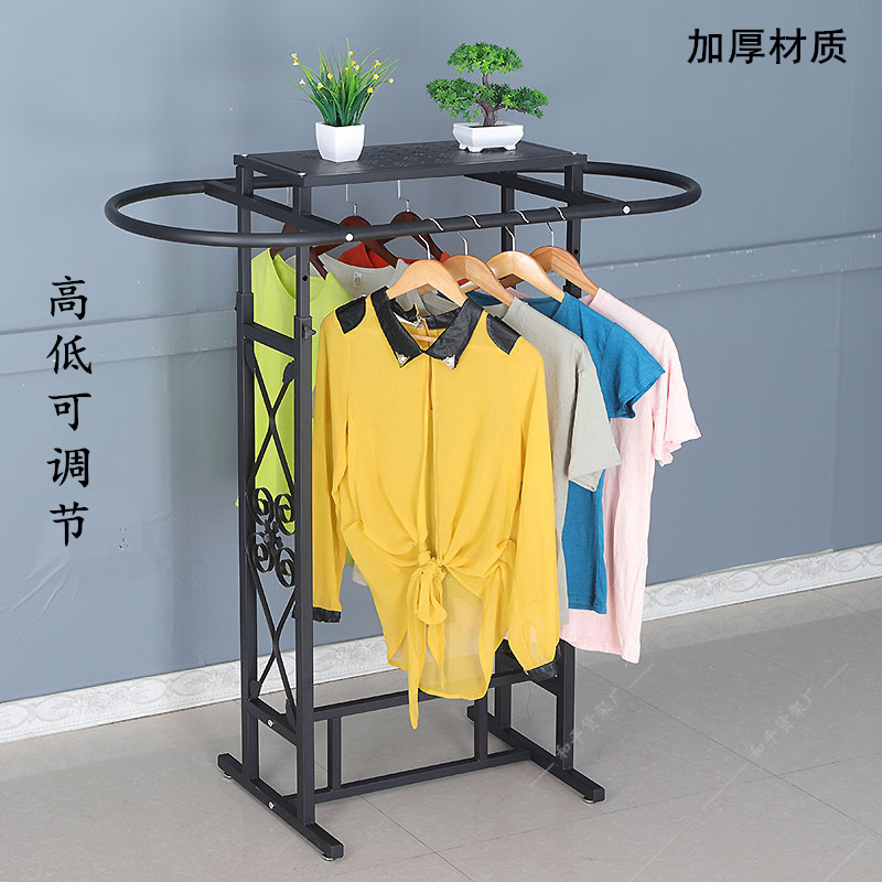 アイアン製衣料品店用オーバルシェルフフロアディスプレイラック - Furniture Hardware Store のレビューと価格