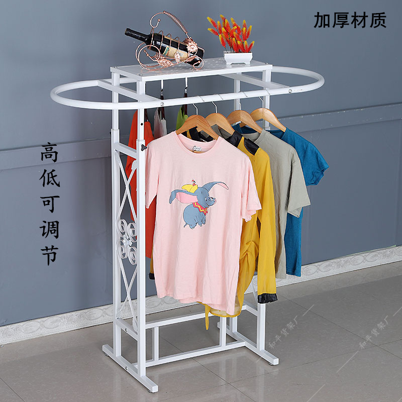 アイアン製衣料品店用オーバルシェルフフロアディスプレイラック - Furniture Hardware Store のレビューと価格