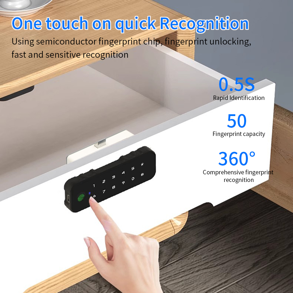 Tuya Bluetooth スマート木製キャビネット指紋ロ - Furniture Hardware Brackets のレビューと価格