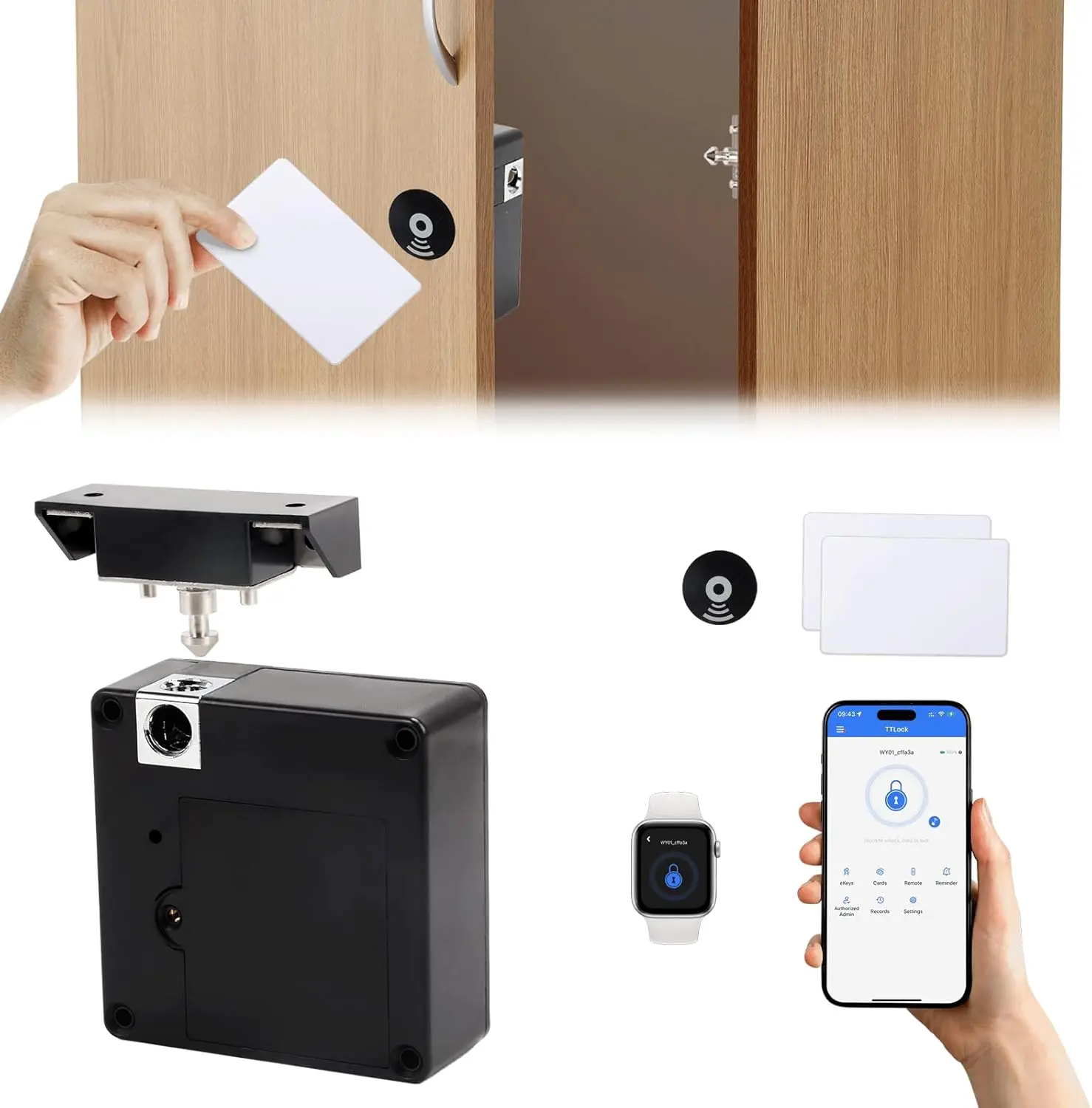 携帯電話NFCスマートロッカー電子錠RFID13.56mhz - Furniture Hardware Brackets のレビューと価格