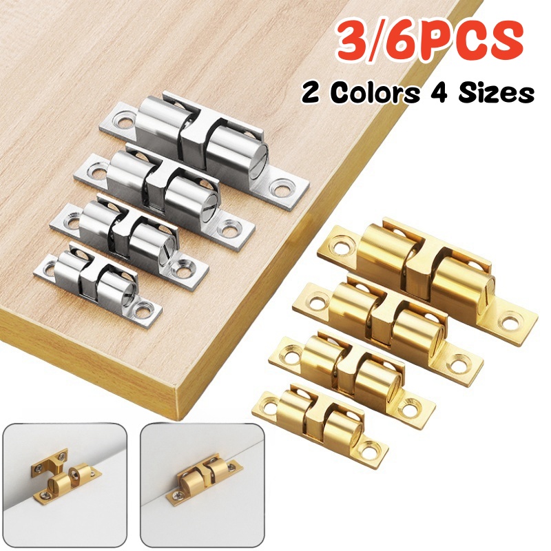 3/6 個キャビネットクローゼットドアボールキャッチ、真鍮ダ - Furniture Hardware Brackets のレビューと価格