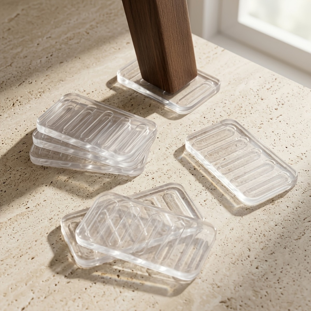 8個入り調整可能なテーブル脚用バランスパッド、凹凸のある床に - Furniture Hardware Brackets のレビューと価格